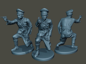 german officer ww2 shoot crouched g5 3D 프린트 모델