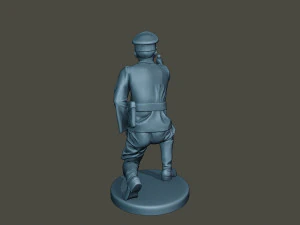 german officer ww2 shoot crouched g5 3D Print Model