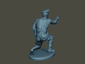 german officer ww2 shoot crouched g5 3D Print Model