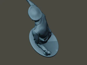 german officer ww2 shoot crouched g5 3D Print Model