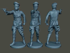 german officer ww2 shoot stand g5 3D Print Model