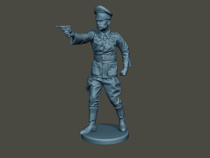 german officer ww2 shoot stand g5 3Dプリントモデル