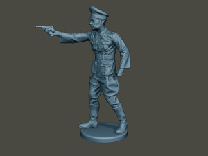 german officer ww2 shoot stand g5 3Dプリントモデル