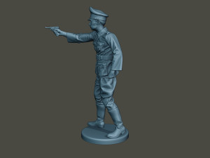 german officer ww2 shoot stand g5 3Dプリントモデル