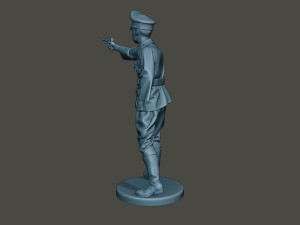 german officer ww2 shoot stand g5 3Dプリントモデル