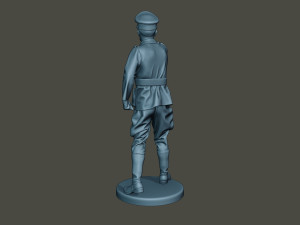 german officer ww2 shoot stand g5 3Dプリントモデル