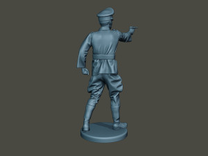 german officer ww2 shoot stand g5 3Dプリントモデル