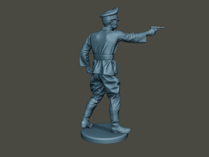 german officer ww2 shoot stand g5 3Dプリントモデル