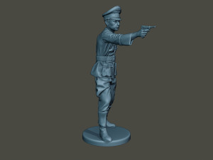 german officer ww2 shoot stand g5 3Dプリントモデル