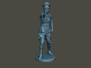 german officer ww2 shoot stand g5 3Dプリントモデル