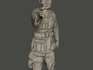 german officer ww2 shoot stand g5 3Dプリントモデル