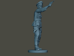 german officer ww2 shoot stand g5 3Dプリントモデル