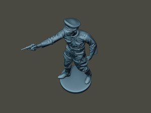 german officer ww2 shoot stand g5 3Dプリントモデル