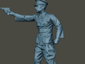 german officer ww2 shoot stand g5 3Dプリントモデル