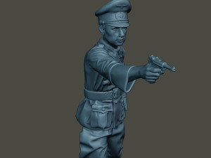 german officer ww2 shoot stand g5 3Dプリントモデル