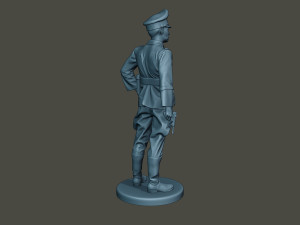 german officer ww2 stand g5 3D Baskı Modeli