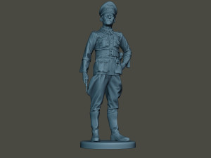 german officer ww2 stand g5 3D Baskı Modeli
