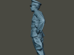 german officer ww2 stand g5 3D Baskı Modeli