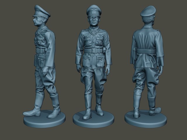 german officer ww2 walk g5 3D 打印模型 .c4d .max .obj .3ds .fbx .stl .blend 