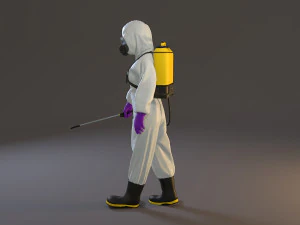 Kombinezon chroniący przed zagrożeniami biologicznymi, damski zgodnie z numerem 2130 001 Model 3D