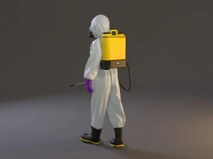 Kombinezon chroniący przed zagrożeniami biologicznymi, damski zgodnie z numerem 2130 001 Model 3D