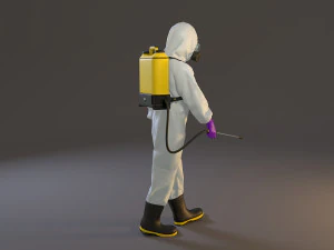 Kombinezon chroniący przed zagrożeniami biologicznymi, damski zgodnie z numerem 2130 001 Model 3D