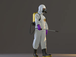 biohazard suit female acc 2130 001 3D Model