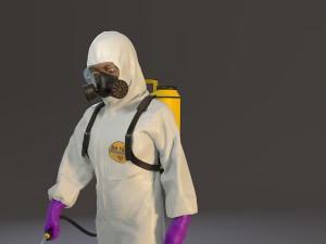 biohazard suit female acc 2130 001 3D Model