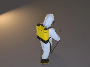 Kombinezon chroniący przed zagrożeniami biologicznymi, damski zgodnie z numerem 2130 001 Model 3D