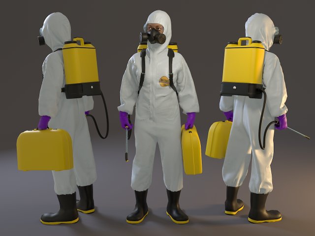 biohazard suit female acc 2130 005 Model 3D .c4d .max .obj .3ds .fbx .stl .blend 