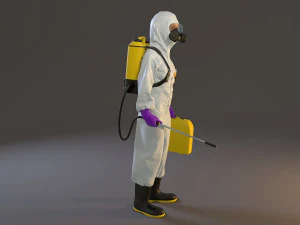 biohazard suit female acc 2130 005 3D Model