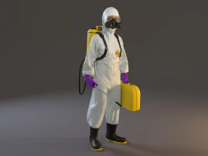 biohazard suit female acc 2130 005 3D Model