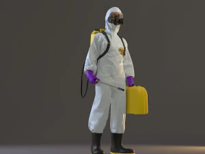 biohazard suit female acc 2130 005 3D Model