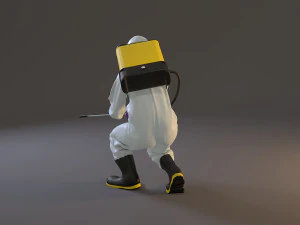 Kombinezon chroniący przed zagrożeniami biologicznymi, damski zgodnie z numerem 2130 006 Model 3D