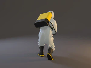 Kombinezon chroniący przed zagrożeniami biologicznymi, damski zgodnie z numerem 2130 006 Model 3D