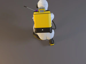 Kombinezon chroniący przed zagrożeniami biologicznymi, damski zgodnie z numerem 2130 006 Model 3D