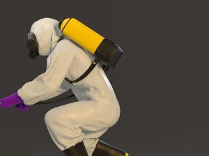 Kombinezon chroniący przed zagrożeniami biologicznymi, damski zgodnie z numerem 2130 006 Model 3D