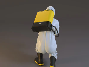 Kombinezon chroniący przed zagrożeniami biologicznymi, damski zgodnie z numerem 2130 006 Model 3D