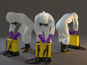 traje de riesgo biol&oacute;gico femenino acc 2130 007 Modelo 3D