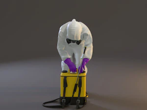 biohazard suit female acc 2130 007 3D Model