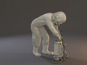 biohazard suit female acc 2130 007 3D Model