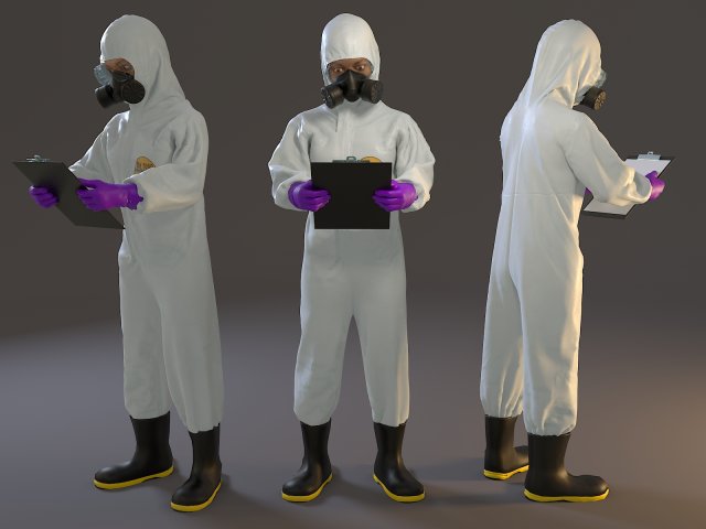 biohazard suit female acc 2130 008 Model 3D .c4d .max .obj .3ds .fbx .stl .blend 