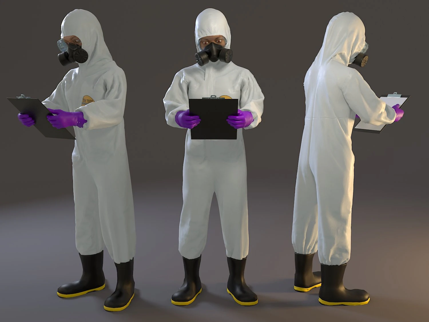 biohazard suit female acc 2130 008 3D Model .c4d .max .obj .3ds .fbx .stl .blend