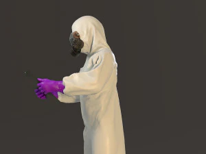 biohazard suit female acc 2130 008 3D Model