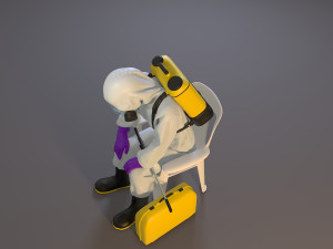 biohazard suit female acc 2130 010 3D मॉडल