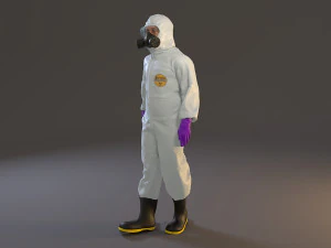 biohazard suit male acc 2130 001 3D Model