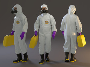 biohazard suit male acc 2130 002 3D Model