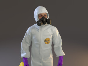 biohazard suit male acc 2130 002 3D Модель