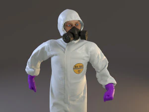 biohazard suit male acc 2130 003 3D Model