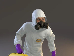 biohazard suit male acc 2130 004 3D Model